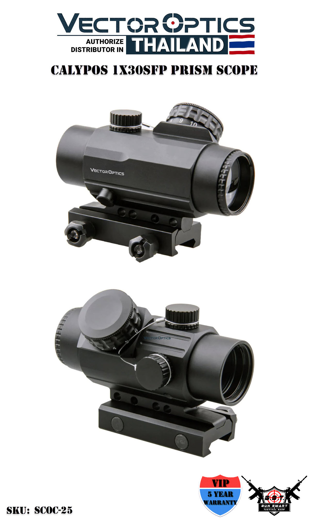 CALYPOS 1X30SFP PRISM SCOPE - VectorOpticsThailand