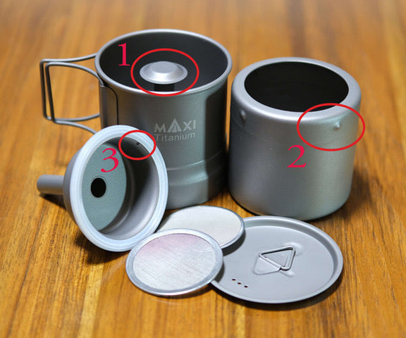 マキシ チタンコーヒーメーカー200ml グレード1チタン | Maxi Titanium