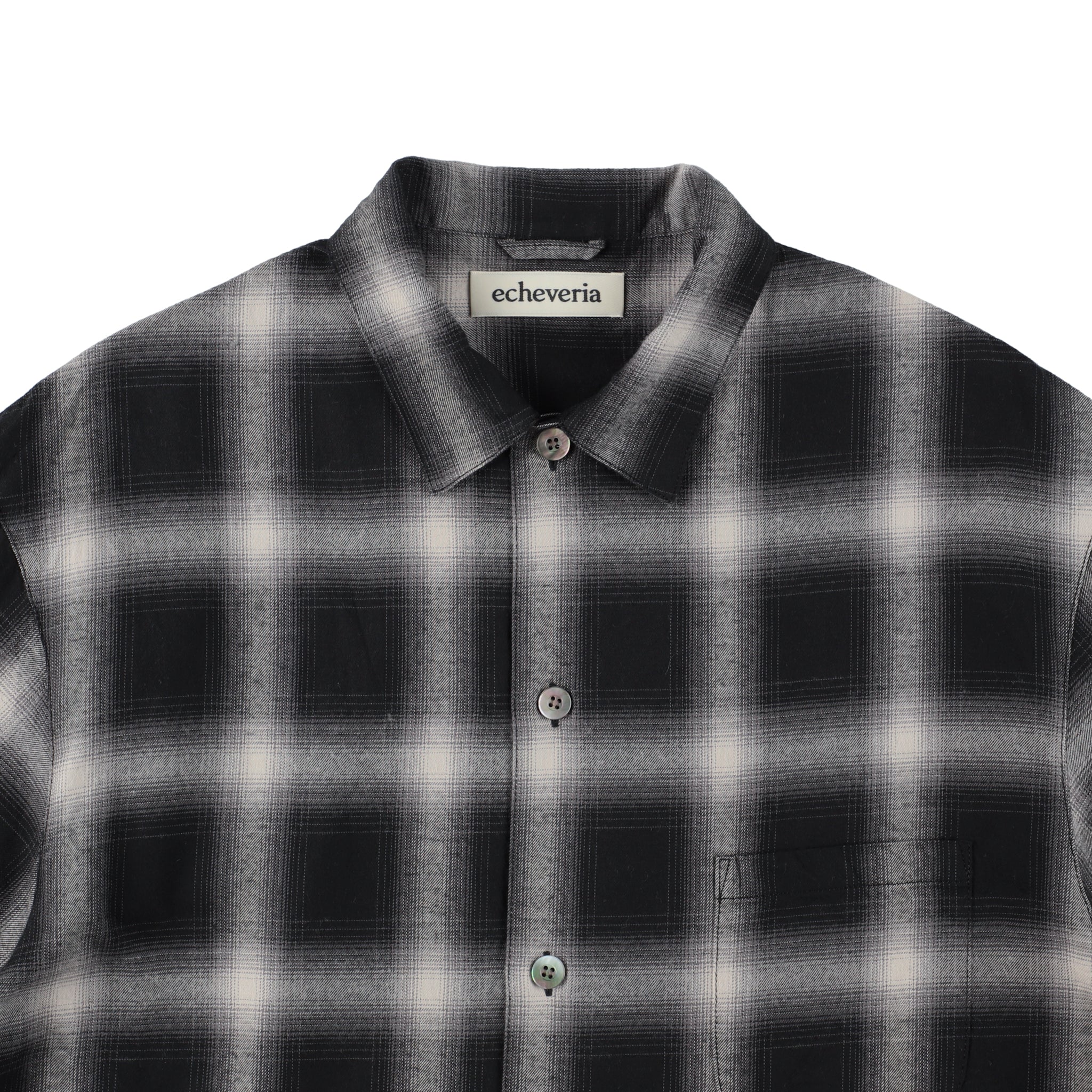 Back Gather Check Shirt – echeveria official store