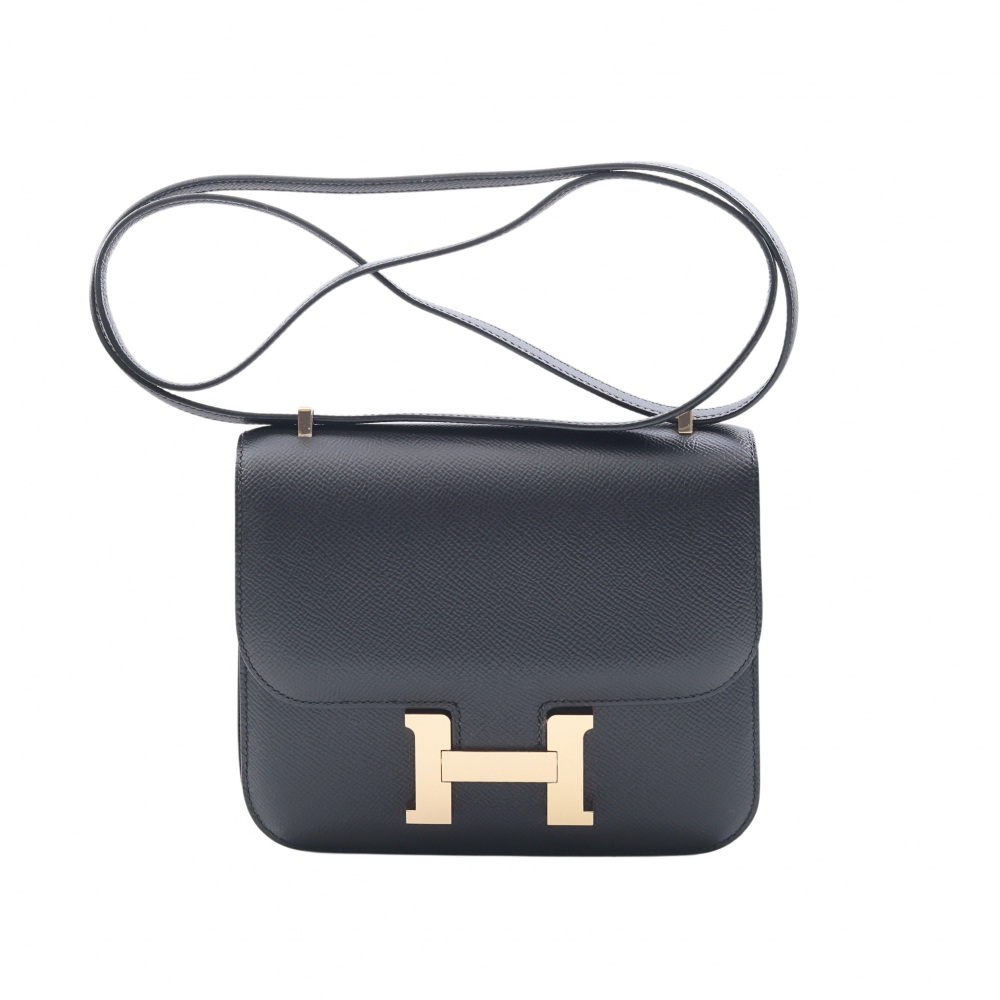 未使用] エルメス コンスタンス ミニ エプソン ブラック ピンク