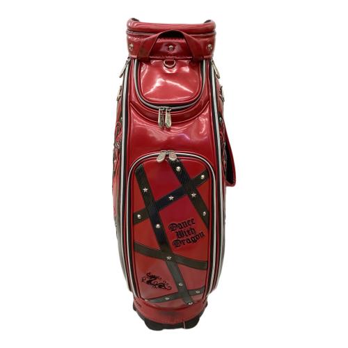 ダンスウィズドラゴン キャディバッグ ゴルフバッグ 黒‪✕‬赤 Dance