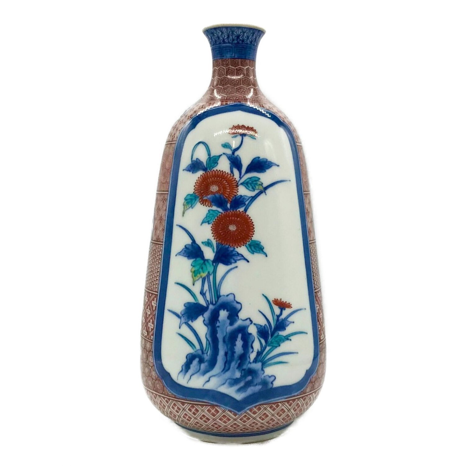 今泉今佑衛門 花瓶 錦芥子花瓶 箱付A1 今泉今佑衛門 花瓶 錦芥子花瓶