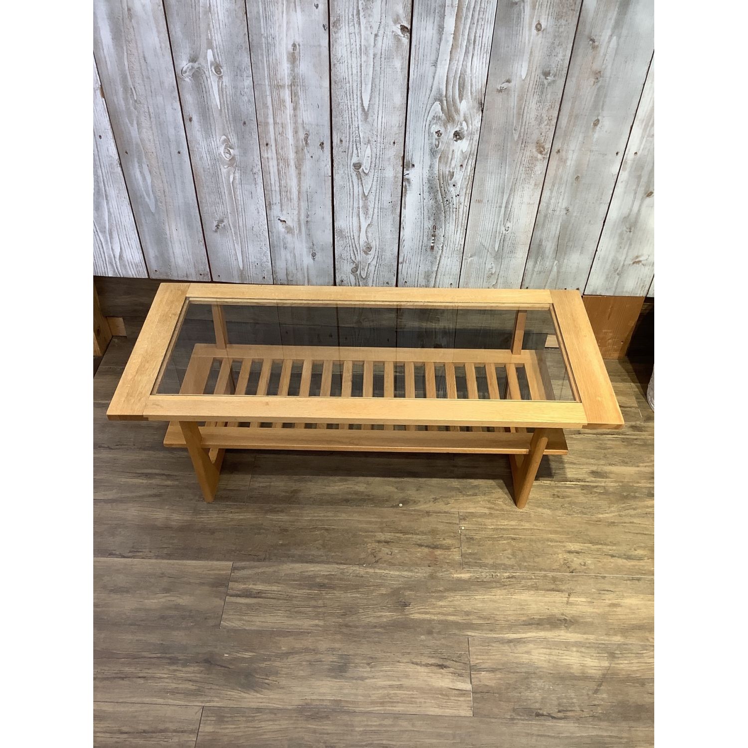 KARF (カーフ) ローテーブル ナチュラル オーク材/ガラス KANO（廃盤品