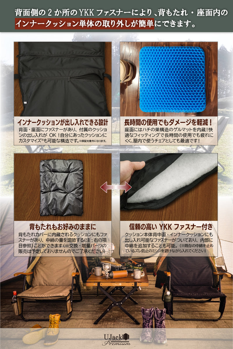 オプション品】難燃リクライニングローチェア専用プレミアムクッション