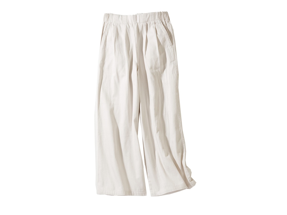 ダブルガーゼガウチョパンツ【広告商品】(40_M58cm 72_ペールライト