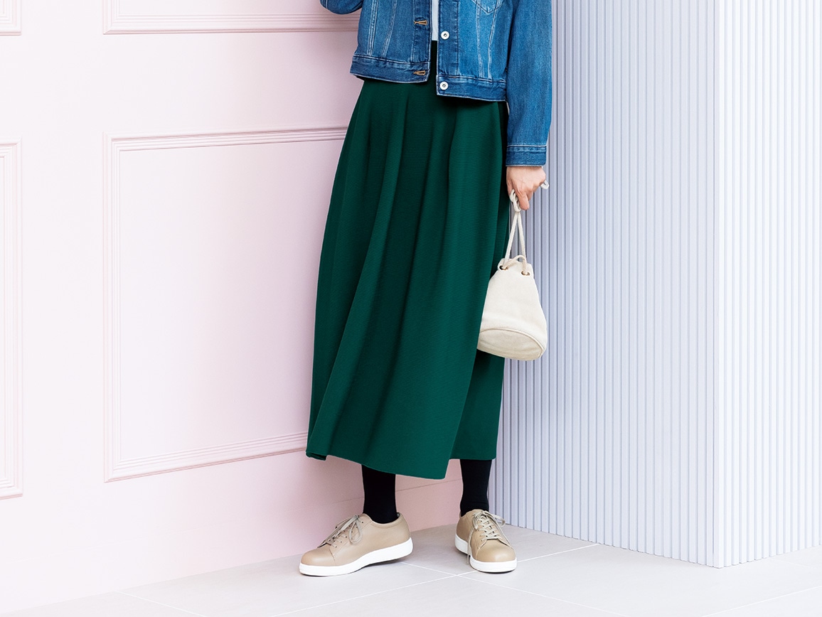 ホールガーメント（R）ニットスカート(02_M 05_チャコール