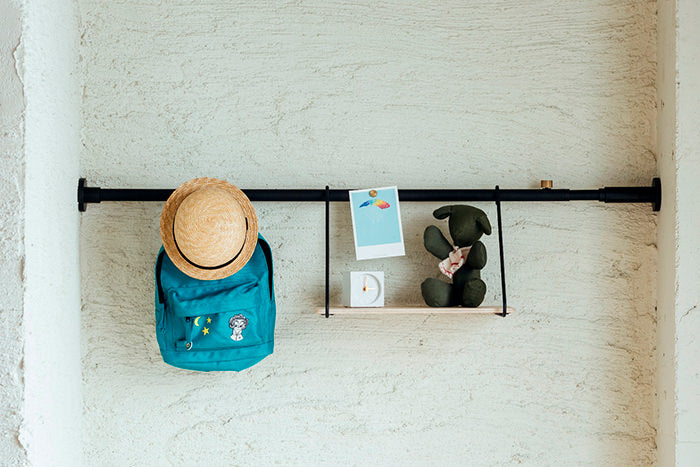 Tension Rod A Black 75～115cm 縦・横取付 D-A-BK｜平安伸銅工業