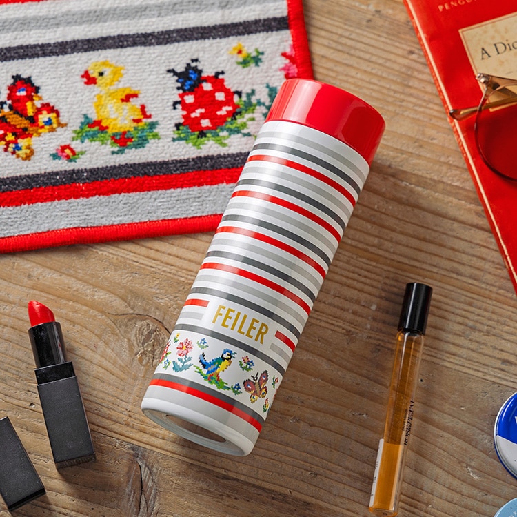 FEILER]JALオリジナル ハイジストライプ柄 軽量ステンレスボトル: JAL