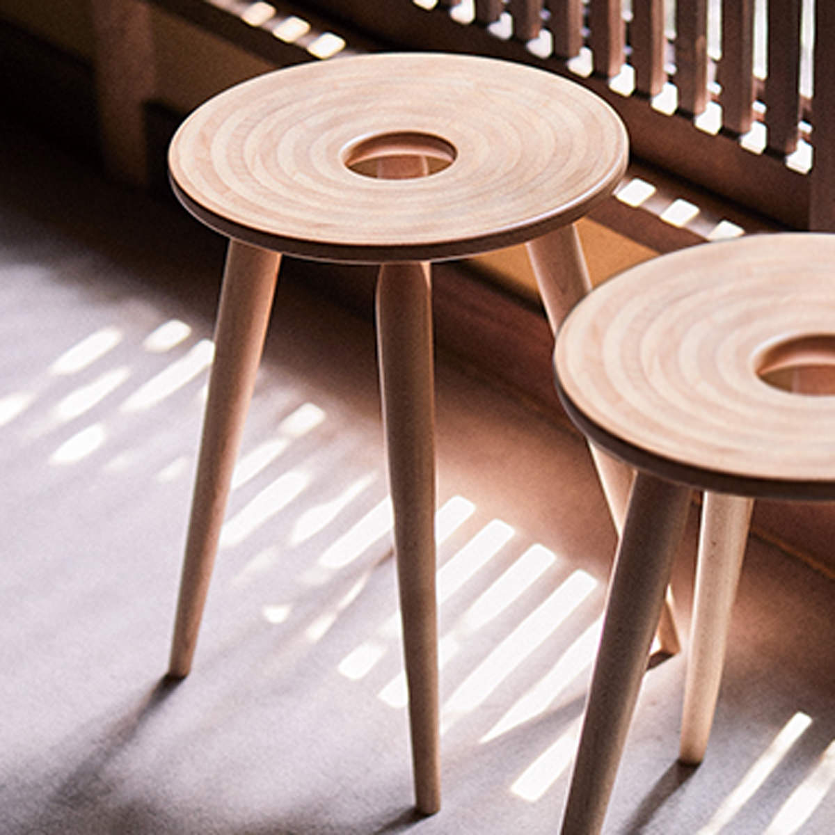 受注生産 天童木工 リングスツール 〔幅φ32×高さ43.6×座面の高さ43.6cm