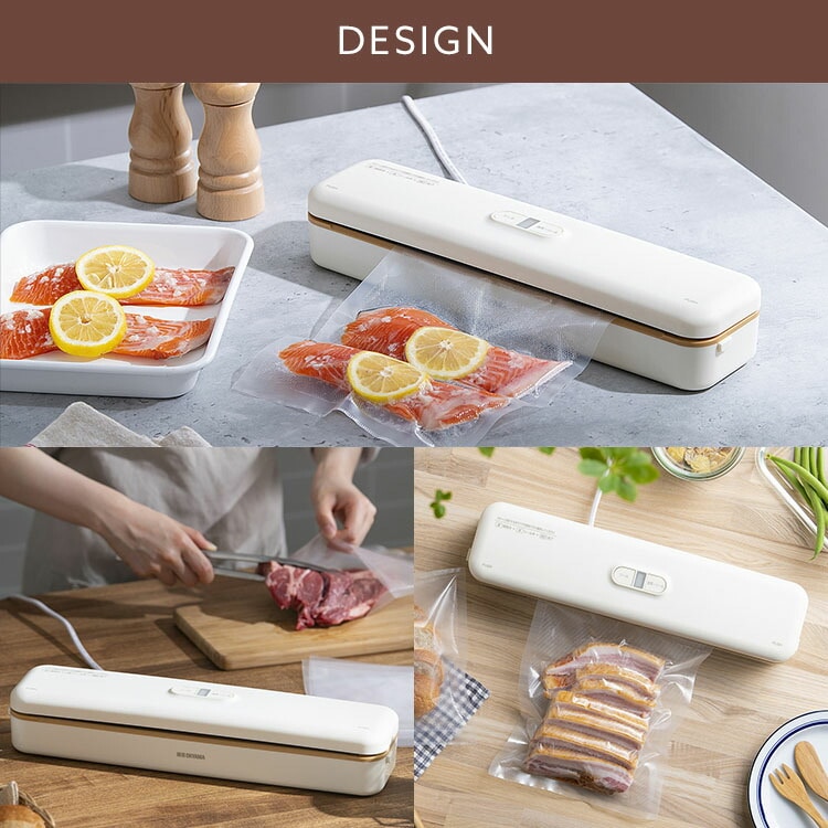 真空保存フードシーラースリム VPF-S50 ホワイト＋専用ロール VPF