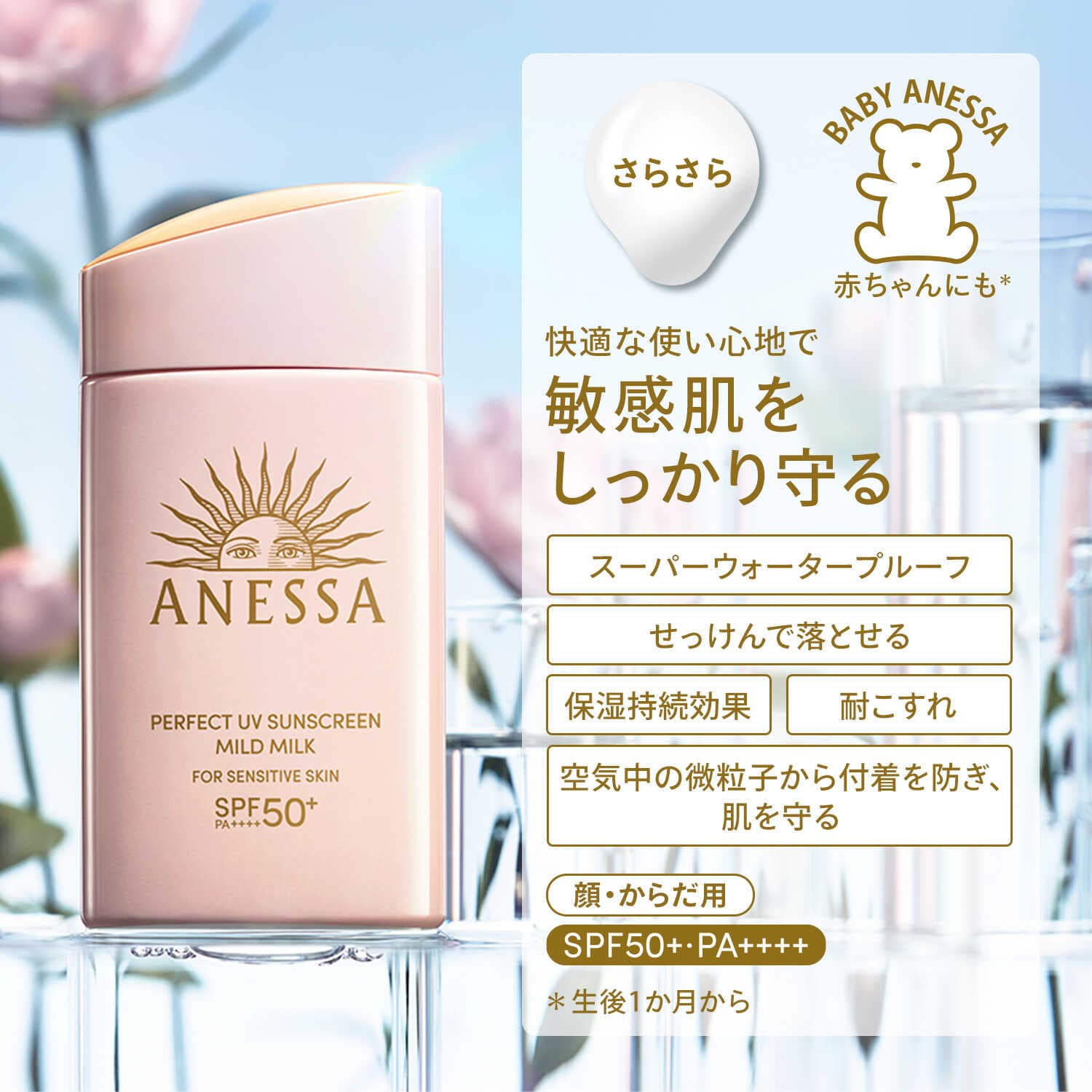 資生堂 アネッサ パーフェクトUV マイルドミルク NA 60ml: サン