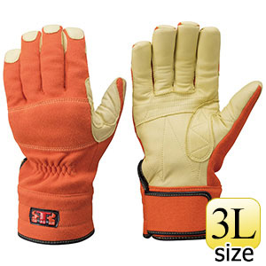 HIMARAK LADE コラボ 防水ミトングローブ ブラウン/オレンジ