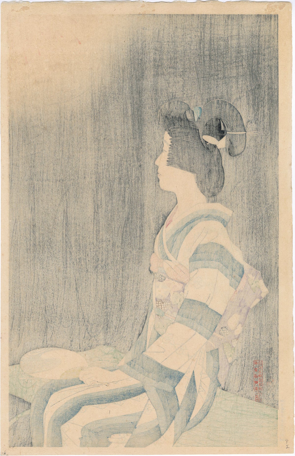 伊藤深水：夏の花火を楽しむ美（売り切れ） – Egenolf Gallery