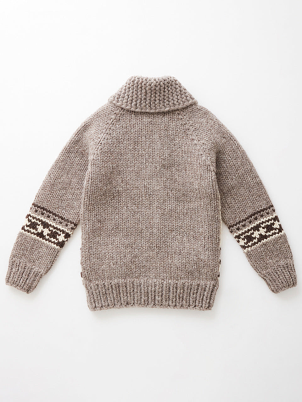 Lily Zip Up Sweater Tricolor (Seal Beige x Dark Sand x Ivory