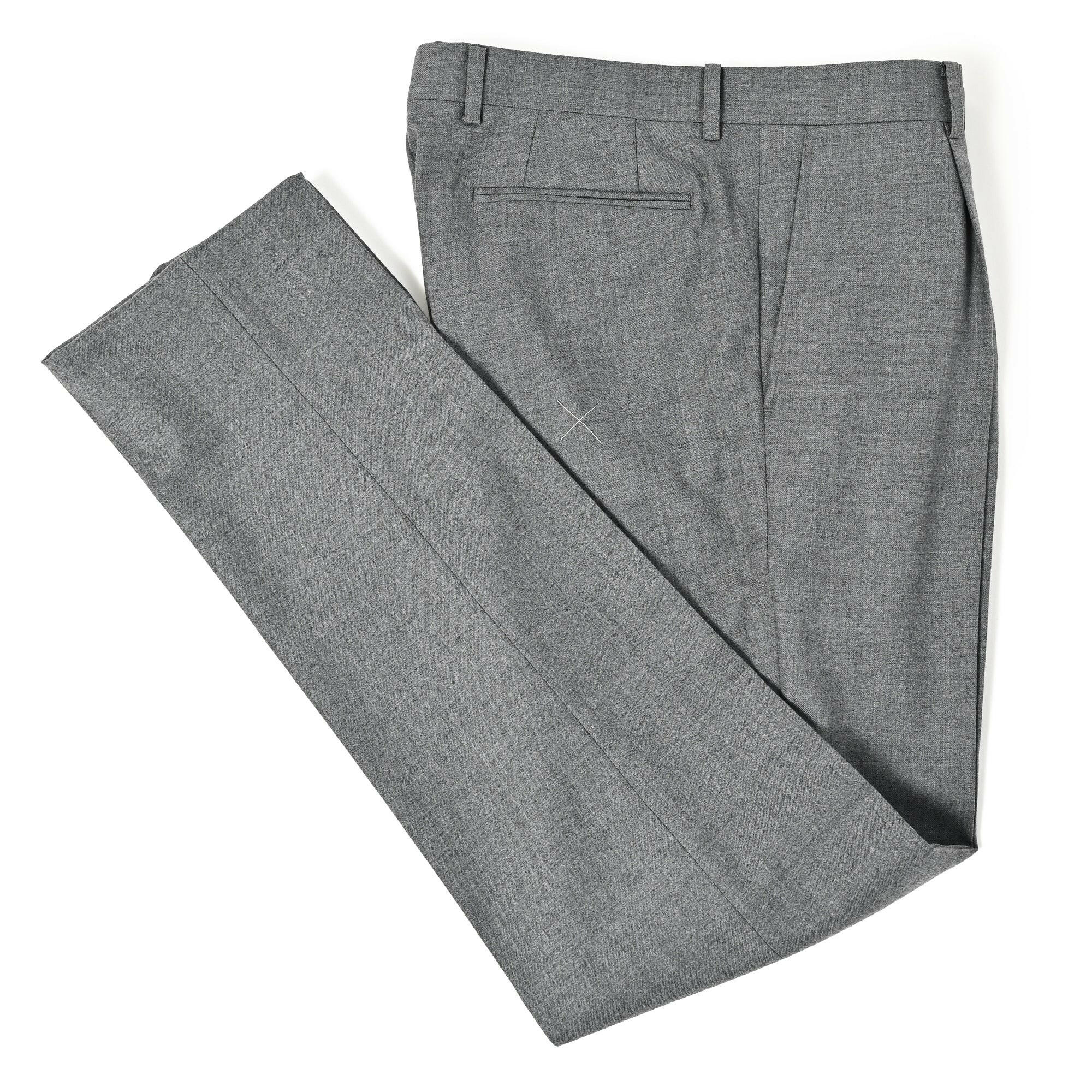 SUPER100'S ウール 1タック ストレッチ スラックス / グレー / 82-97