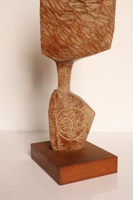 植木茂 抽象彫刻家 木彫像 S2766｜骨董店 のびる 古美術 骨董 和風建具