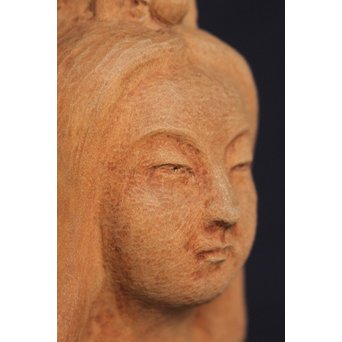 幻の彫刻家 上田直次《木彫辨財天/弁財天》 X133｜骨董店 のびる 古