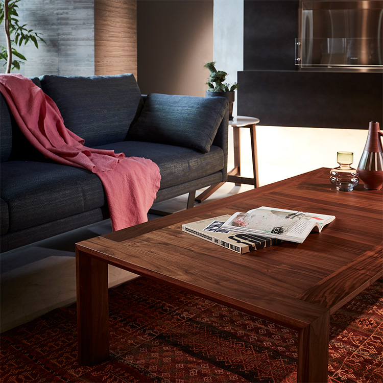 domani】 Excel-Life リビングテーブル 幅120cm TSA420 ウォールナット