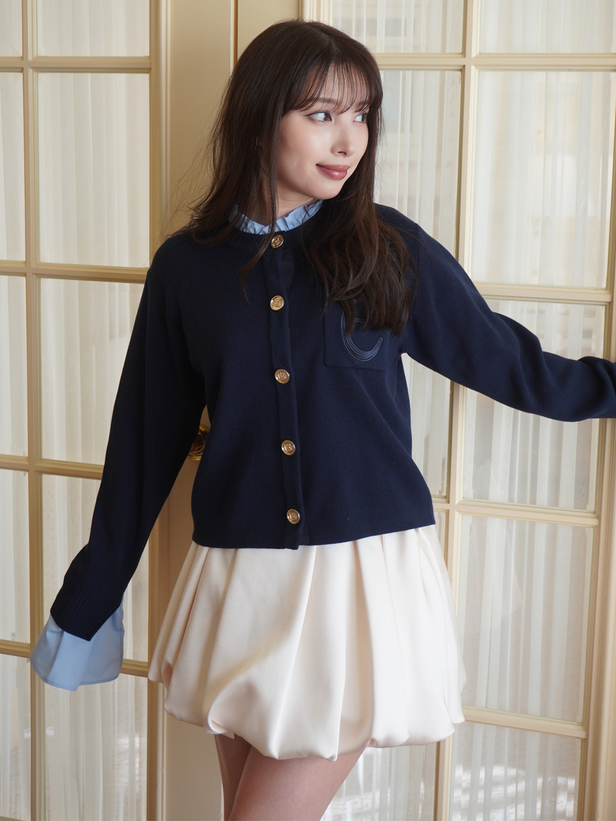 サテンバルーンスカート