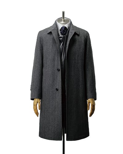 最高級✨銀座英國屋 英国カシミヤ100% ダブル ステンカラーコート L 黒