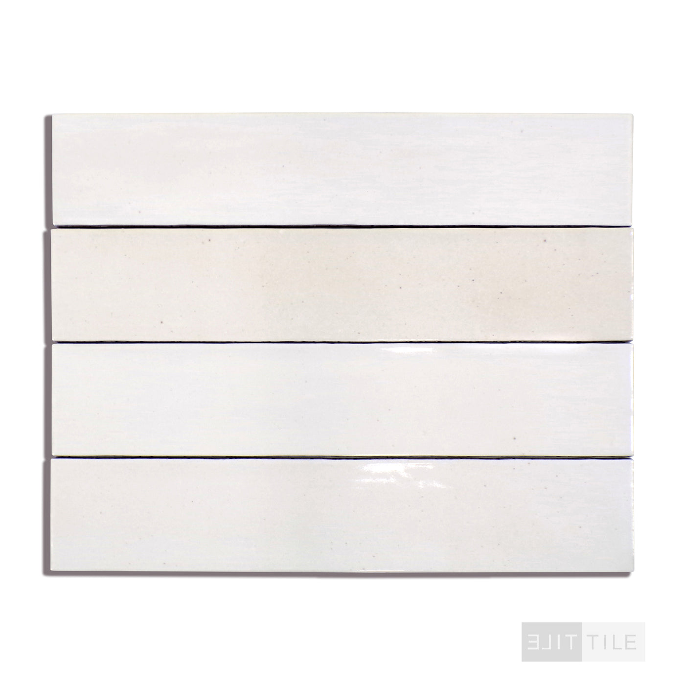 Celine Glazed Porcelain Field Tile 2.5X12 White Gloss - Elit Tile