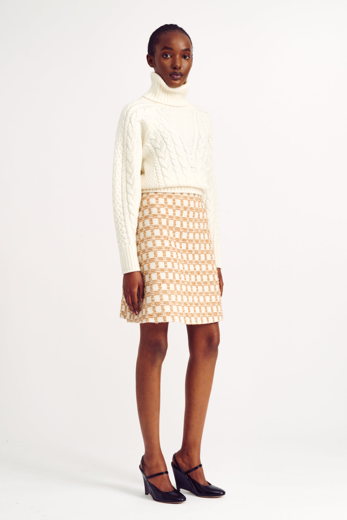 Otis Ivory Cashfeel Cable Knit Sweater | Emilia Wickstead