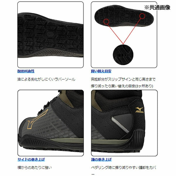 ミズノ 安全靴 ALMIGHTY TDII 81H BOA F1GA251036 ダークグレー
