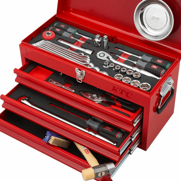 KTC 工具セット チェストタイプ 60点（レッド） SK4601XR 12.7sq 大型