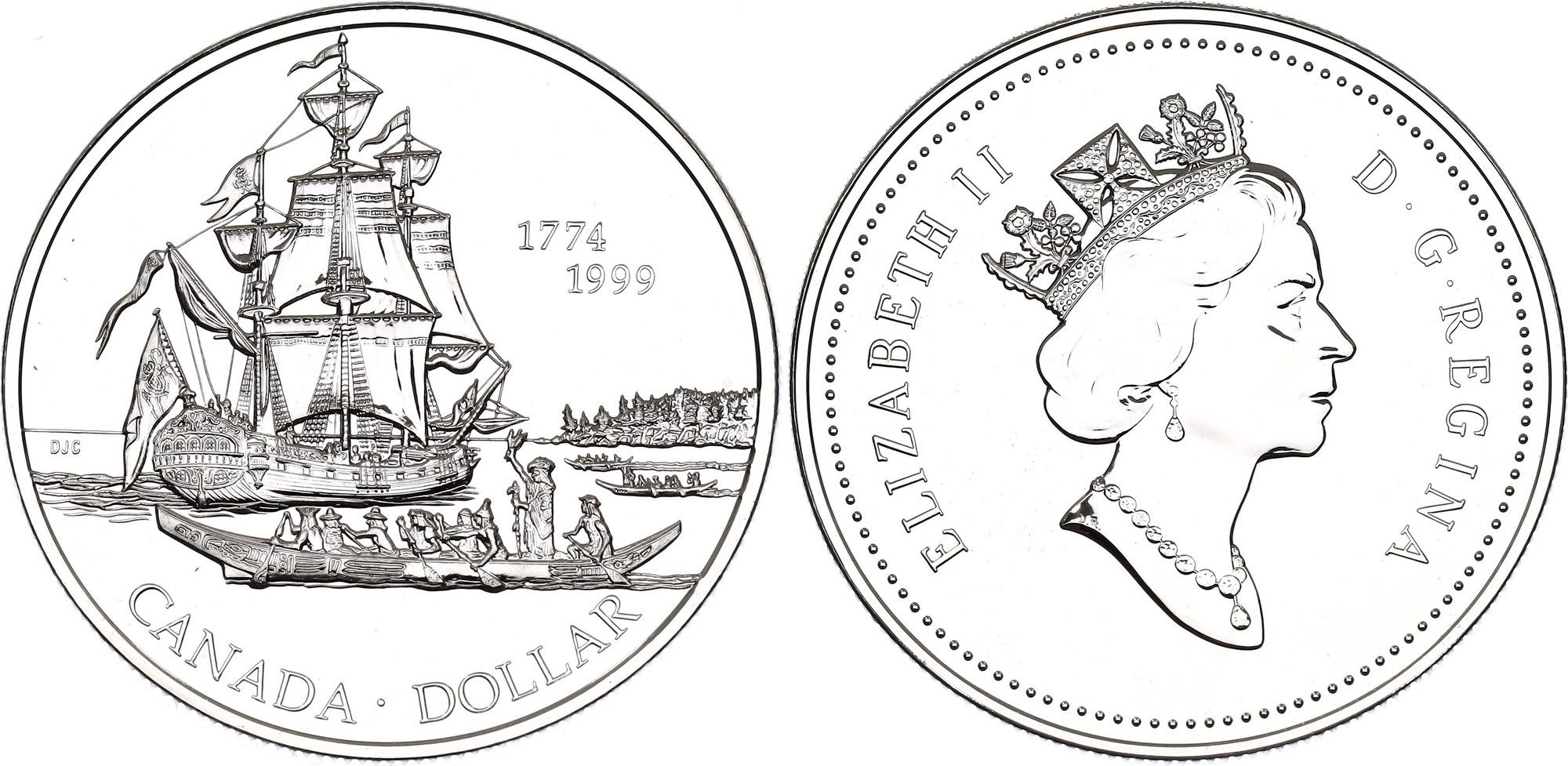 1 Dollar - Elizabeth II (Juan Perez Expedition) - Canada – Numista