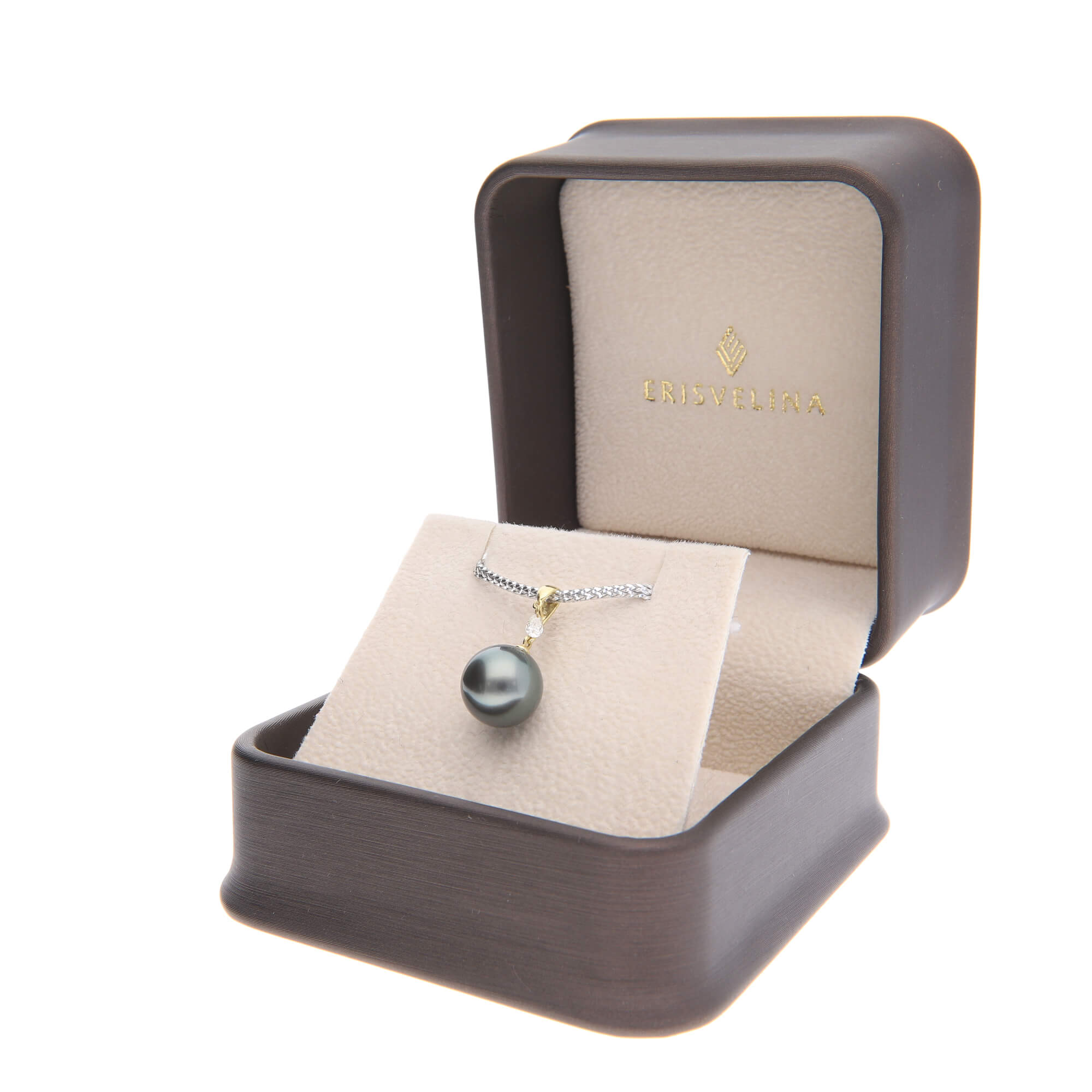 タヒチ黒蝶真珠パールカフス 10mm グリーンブラックカラー タヒチ黒蝶