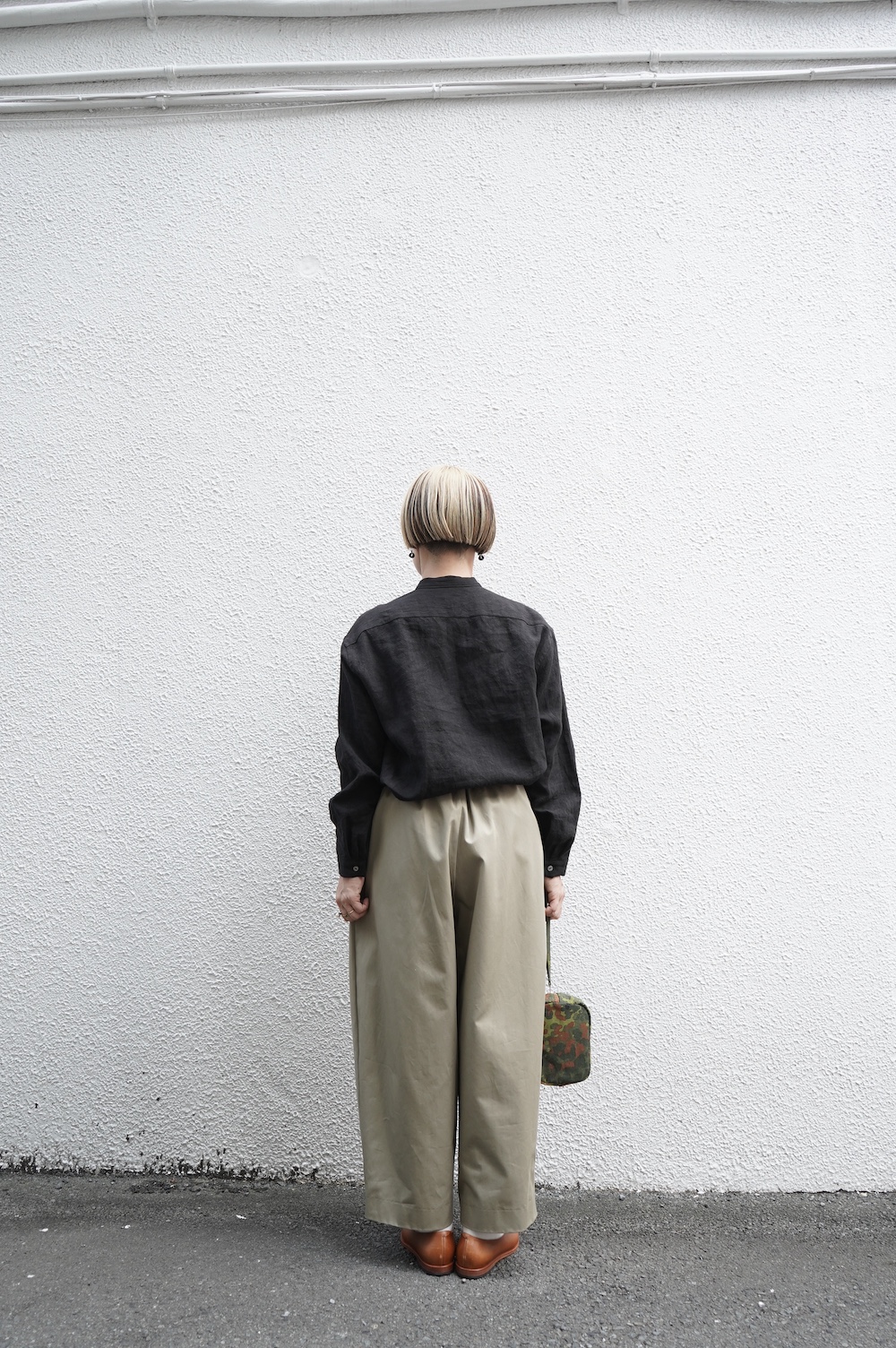 SP（エシュペー） オーガニックコットンチノクロス ワイドトラウザー