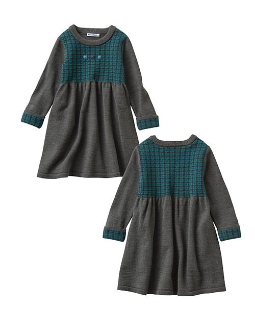 ファミリア ネイビーのニットワンピース ワンピース | ファミリア公式