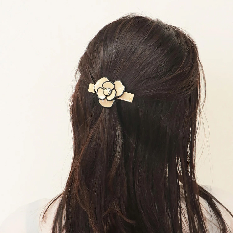 ALEXANDRE DE PARIS】アレクサンドル ドゥ パリ カメリア バレッタ 6cm