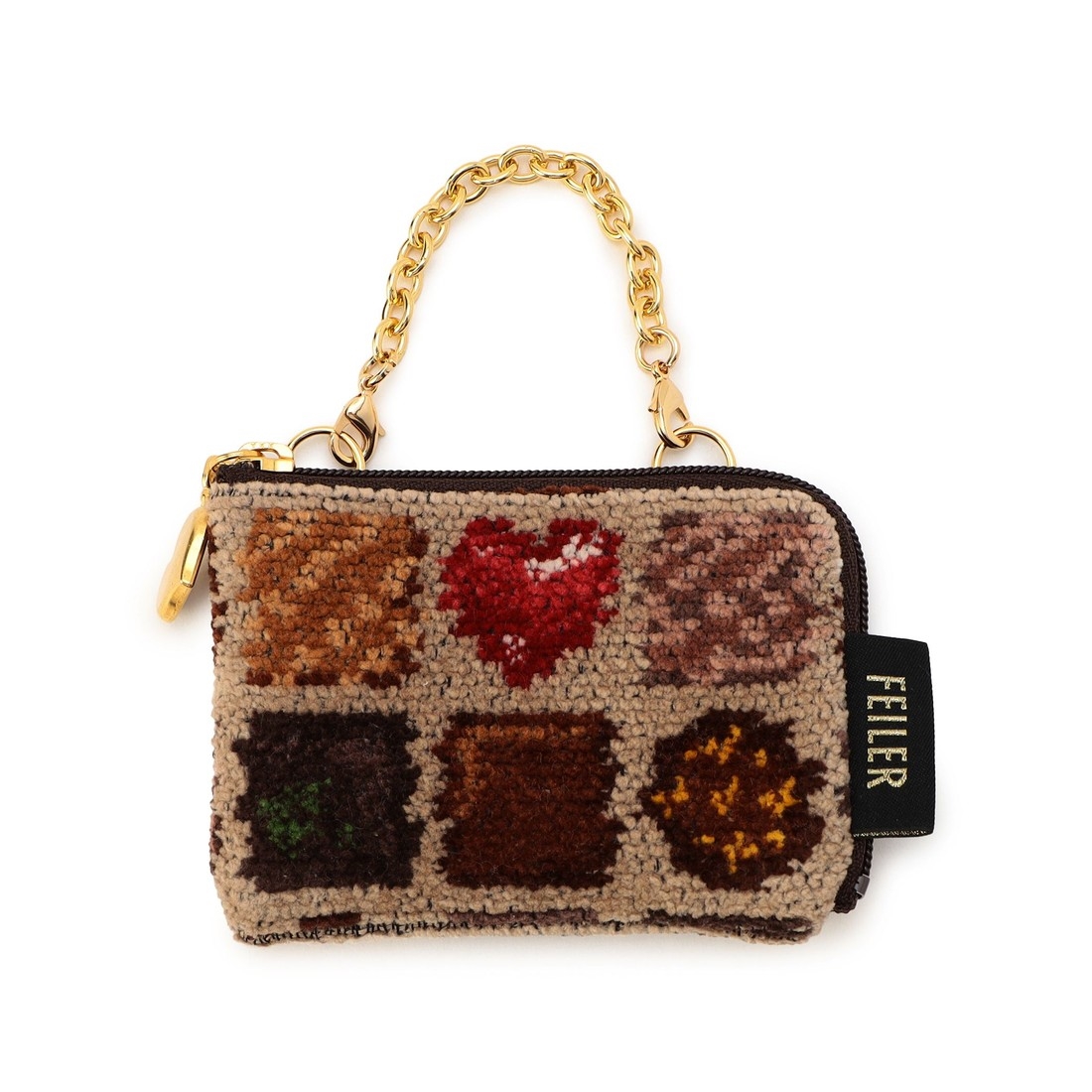 コフレドゥショコラ サイドポーチ FDC-257059(ベージュ): FEILER