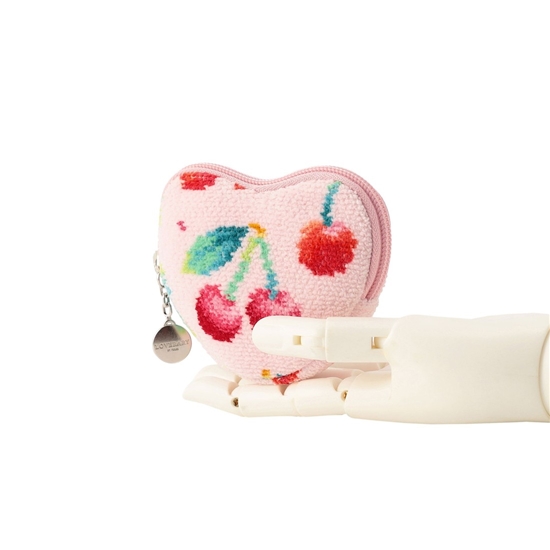チェリードット ハート型ポーチ L/CRD-253048（WEB限定）(ペールピンク