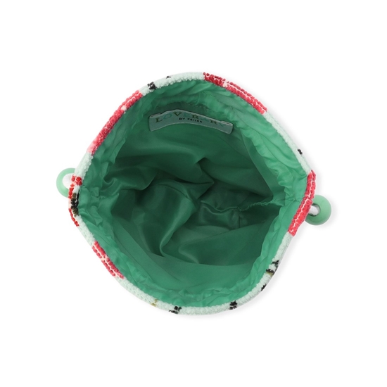 ストロベリードット 巾着 L/STD-260092(ペールグリーン): LOVERARY BY