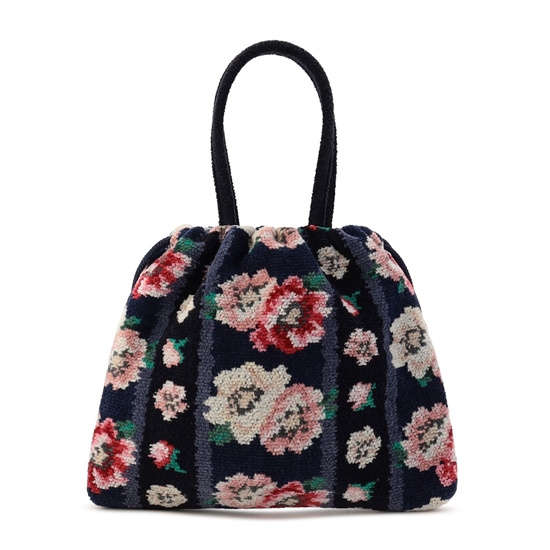 アネモネパドドゥ 手つき巾着 APD-260007(ネイビー): FEILER