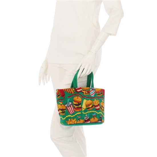 バーガーショップ 巾着付きバッグ L/BUR-257131（WEB限定）(グリーン
