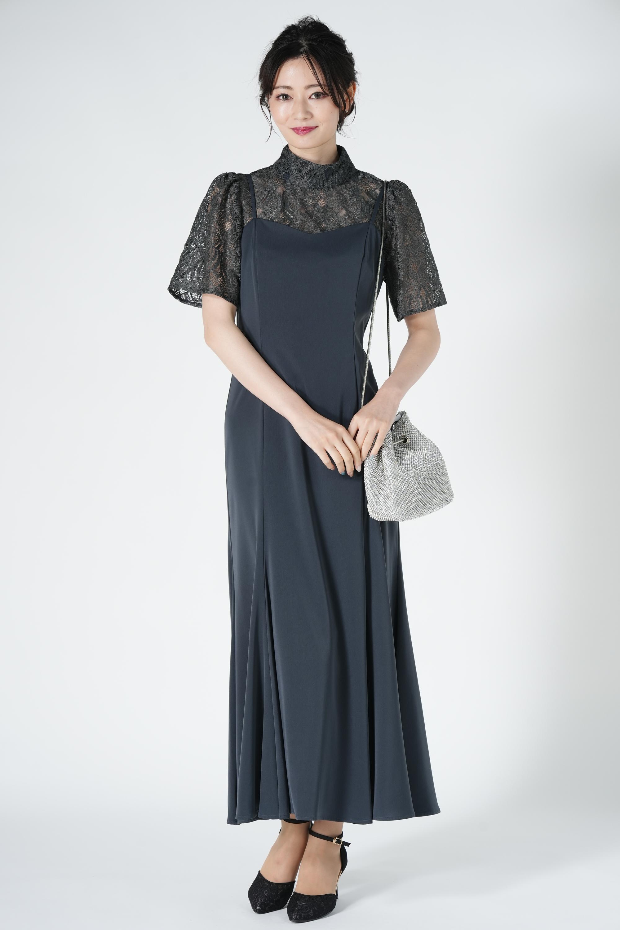 etoll. オーバーボレロ&アッシュネイビードレス (L) をレンタル - 結婚