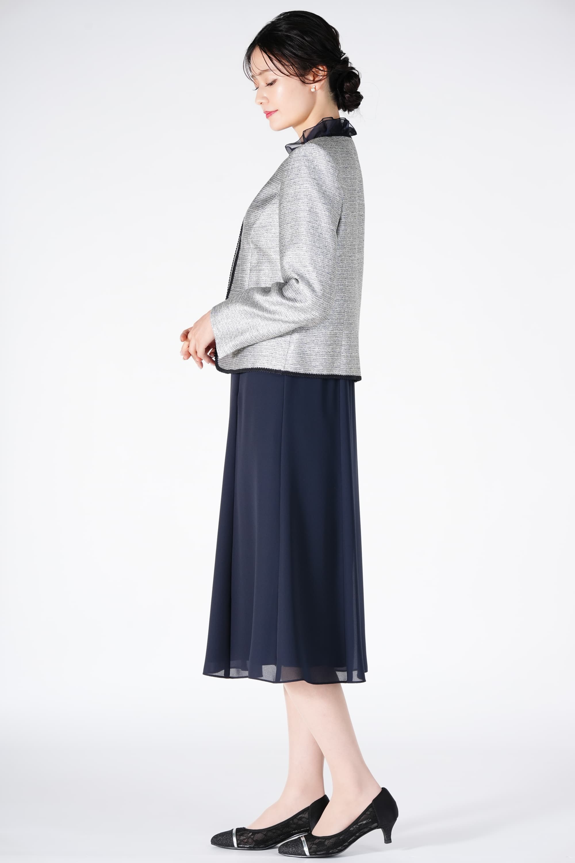 familiar ネイビー ジャケットとドレス セット familiar ネイビー