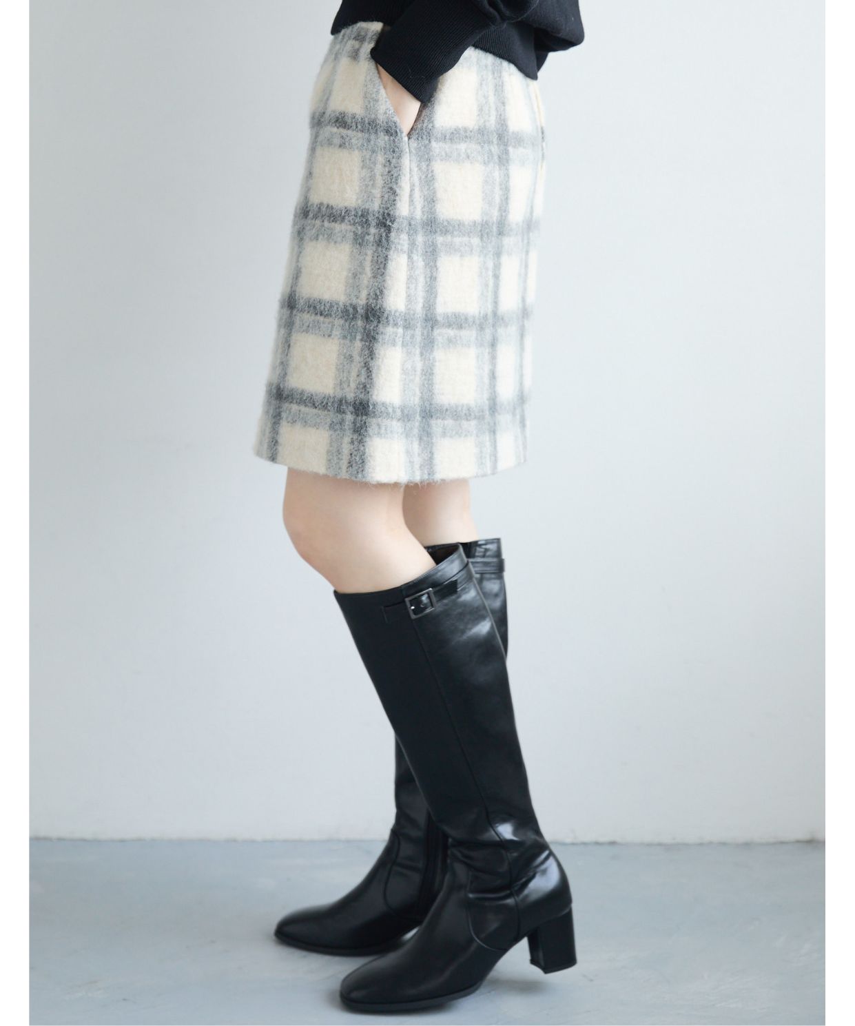 シャギーチェックミニスカート｜Stola.（ストラ）公式通販サイト