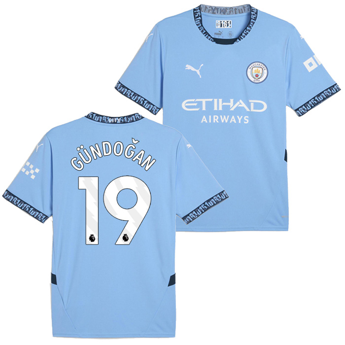 マンチェスターシティ 24-25 ホーム 半袖 ユニフォーム No.19