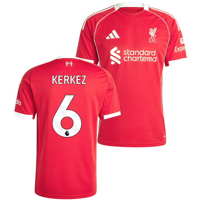リバプール 25-26 ホーム 半袖 ユニフォーム No.6 ケルケズ【adidas