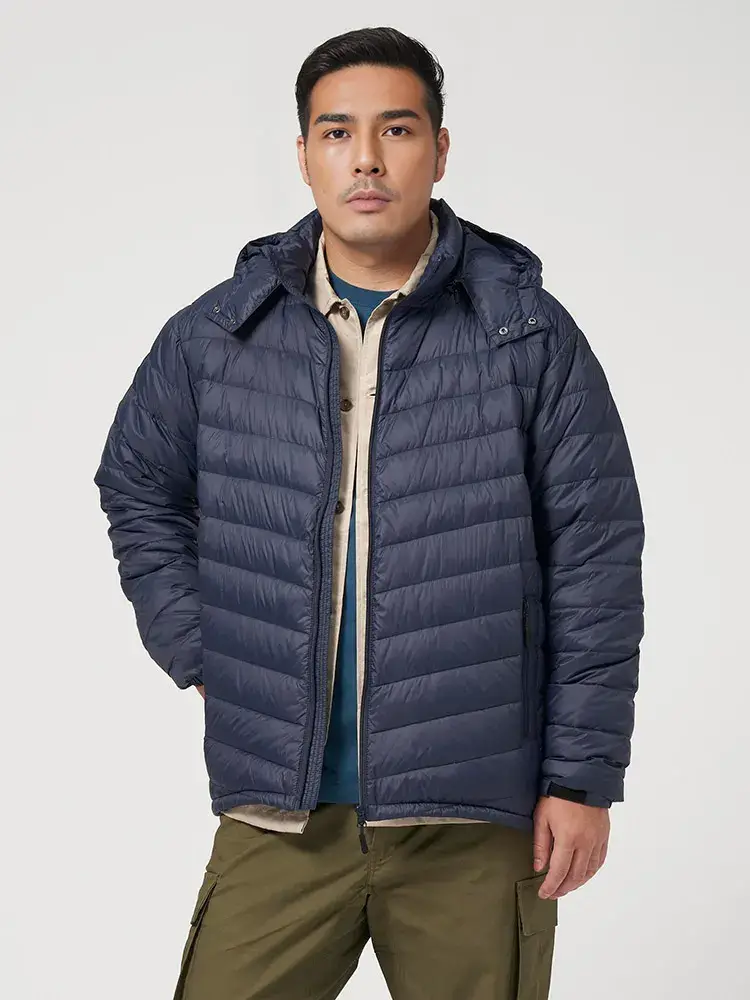 ネイビー 洗える軽量ダウンジャケット | フォーエル公式通販