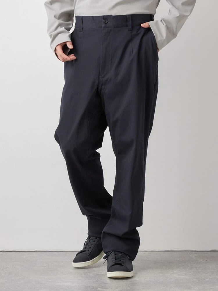 BROCHURE 1P CHINO NAVY サイズL ワイドパンツ タグ付き BROCHURE 1P