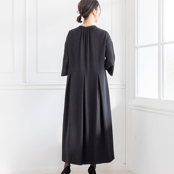 とにかくゆったり夏ワンピース LL・ブラック｜東京ソワール