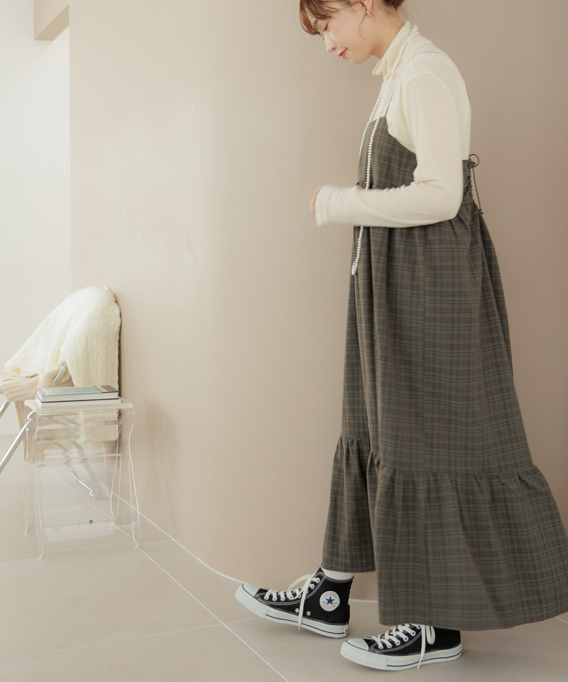 30%OFF】check cami onepiece～ﾁｪｯｸｷｬﾐﾜﾝﾋﾟｰｽ | flower／フラワー公式通販