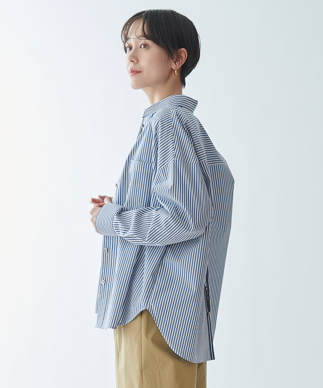 バックヨークストライプデザインシャツ – FACE SANS FARD