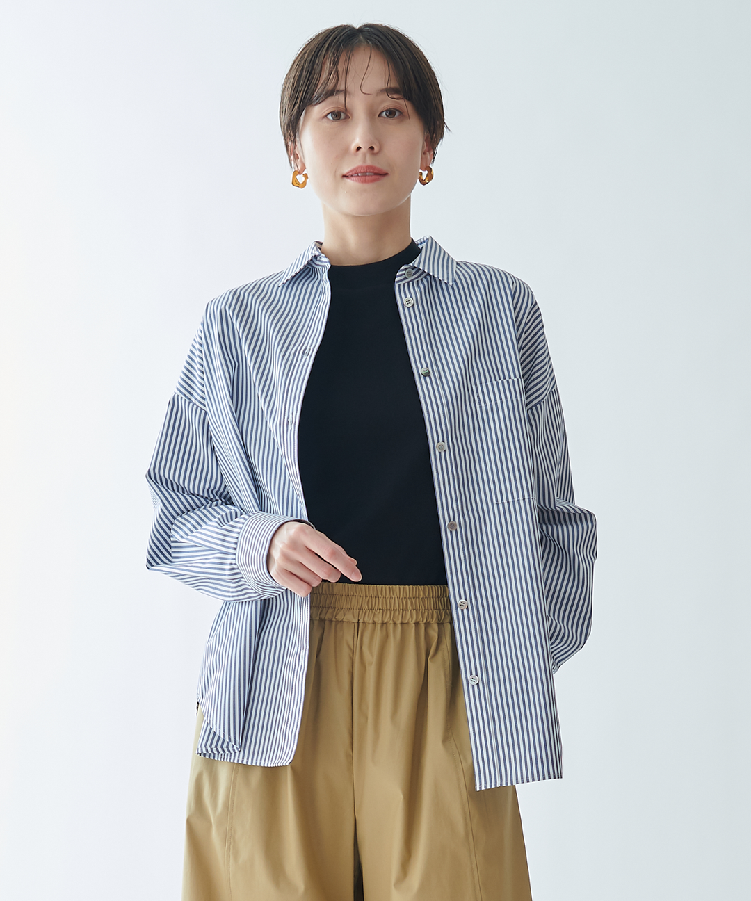 バックヨークストライプデザインシャツ – FACE SANS FARD