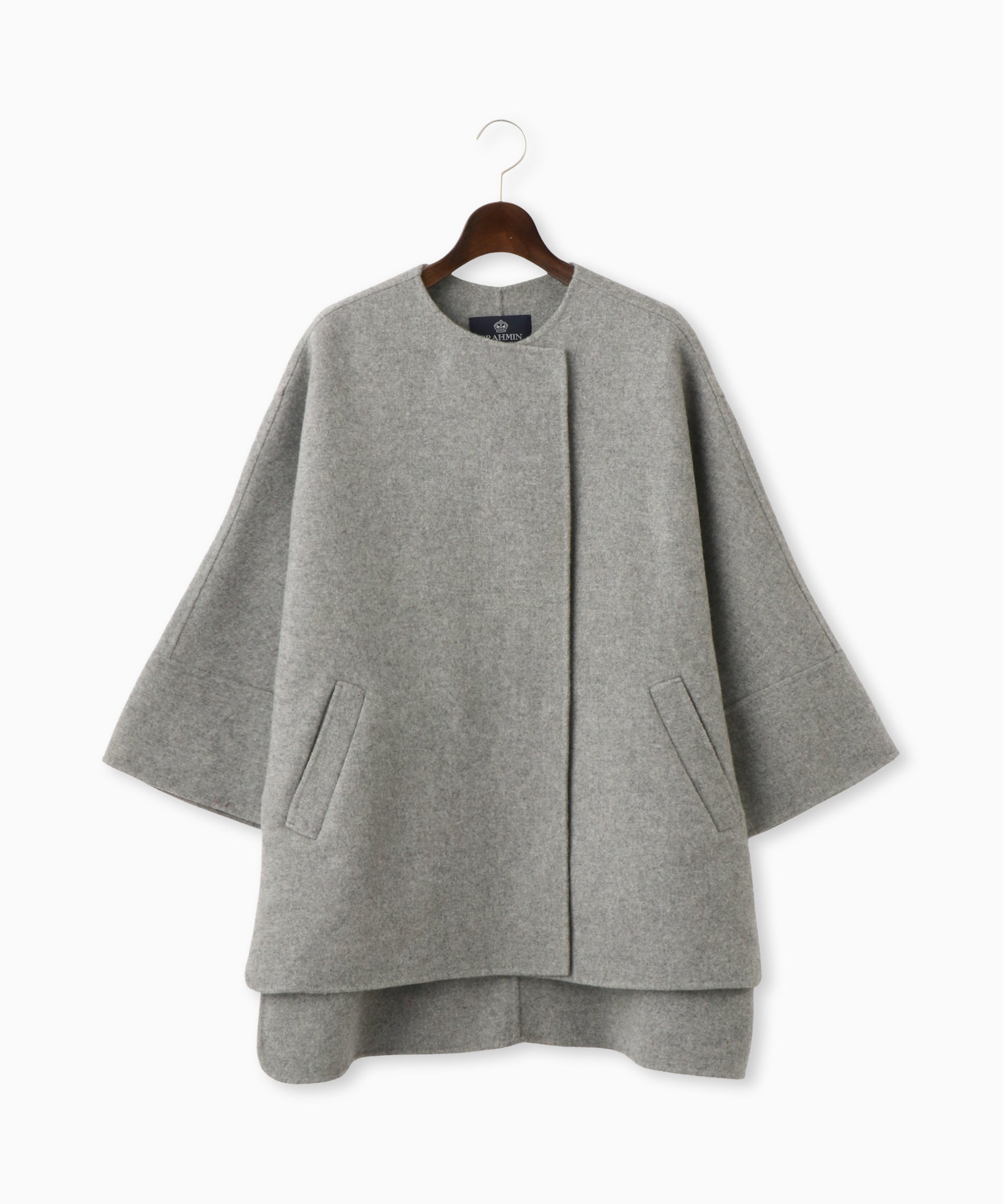 ノーカラーポンチョコート – FACE SANS FARD